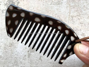 Custom Engraved Buffalo Horn <b>Comb</b> Foldable Grooming <b>Combs</b> for Home Use with Personalized Laser Logo - Product Image 4