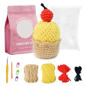 Kit de Ganchillo y Tejido para Niños, Agujas de Ganchillo, Muñeca Amigurumi, Kit de Costura para <span class=keywords><strong>Principiantes</strong></span>, Bolsa con Juego de Hilos para Hacer Animales - Product Image 2