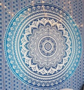 Reine Taille Ombre Mandala Tapisserie Belle Tenture Ethnique Coton Merveilleux Décor À La Maison Literie Floral Par Les Expéditeurs Indiens - Product Image 1