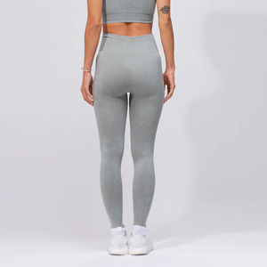 2025 OEM personalizado compresión gimnasio entrenamiento Leggings cintura alta estiramiento Fitness pantalones Color sólido mujeres al por mayor Leggings - Product Image 2