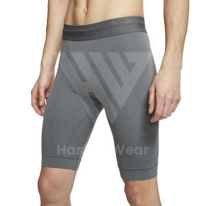 Shorts de compression à la taille avec cordon de serrage pour hommes, vêtements de fitness, pantalons courts d'entraînement ajustés, vente en gros bon marché - Product Image 1