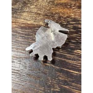 Zuni Made <b>Sterling</b> <b>Silver</b> Multi Stone Inlay Thunderbird <b>Stud</b> <b>Earrings</b> - Product Image 5