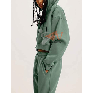 Survêtement personnalisé de haute qualité en polaire grande taille avec col à capuche Impression du logo Combinaison de survêtement flexible - Product Image 4
