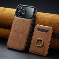 Étui portefeuille en similicuir avec fentes pour cartes et support pour iPhone 18 17 Pro Max 16 Plus, compatible avec la recharge magnétique sans fil