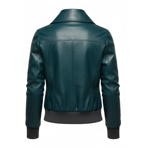 Chaqueta de Motociclista de Algodón de Alta Calidad para Mujer, Chaqueta de Cuero Vacuno Genuino, Informal, Impermeable, Abrigo de Moda de Invierno para Mujer - Product Image 3