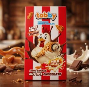 Tabby Crunch Chocolate Chicken Style 50g Piece With Crispy Texture Delicious Sweet Snack High Quality <b>Confectionery</b> - Product Image 3