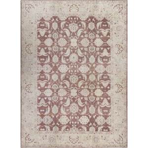 Tapis en laine noués à la main Aalam Floral Pae-5899 Rose & Violet 9x12 pour la décoration du salon et du couloir pour adolescents - Product Image 1