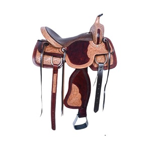 Silla de caballo de cuero occidental ecológica de alta calidad ADEEFA, tamaños personalizables, calidad Premium, paseo cómodo indio - Product Image 1