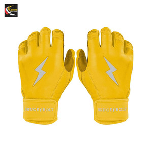 Gants de frappe de baseball à manchette courte personnalisés avec logo, en cuir véritable, professionnels, vente en gros, pour jeunes et adultes - Product Image 1