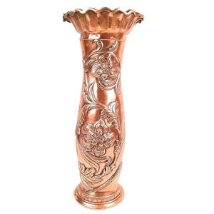 Florero de urna de metal para decoraciones de eventos de boda Centro de mesa Soporte de flores Florero de metal chapado en oro - Product Image 3