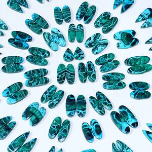 Lote a granel de cabujón de cuarzo y malaquita de crisocola Natural de alta calidad, piedras preciosas sueltas para la fabricación de joyas - Product Image 4