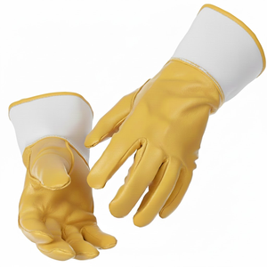 Gants de soudage TIG en cuir de vachette résistant, gants de soudage MIG, résistants à la chaleur, isolés, gants de sécurité industriels - Product Image 1