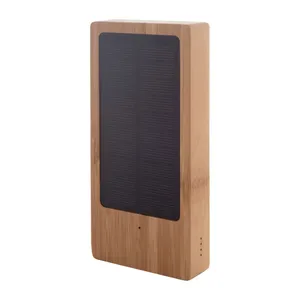 Power Bank Solare Ecologico in Bambù Sunster, Gadget Promozionali - Product Image 1