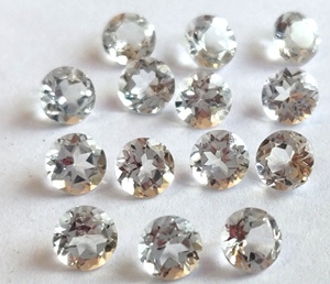 Topaze blanche naturelle 9mm ronde à facettes coupe de qualité supérieure-topaze blanche en vrac excellente qualité - Product Image 1