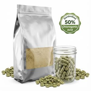 고품질 녹색 커피빈 추출물 분말 50% 클로로겐산 프리미엄 벌크 천연 허브 성분 OEM 공급 - Product Image 3