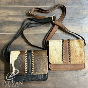 Haute qualité personnalisé en gros cheveux sur peau fourrure sac à bandoulière Western peau de vache fourrure en cuir sac à main bohème femmes multi-usages sac - Product Image 1