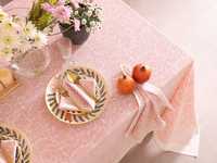 Nappe en coton imprimé main indienne florale rose pastel Boho rose pêche couverture de Table de mariage événement de mariage personnalisé
