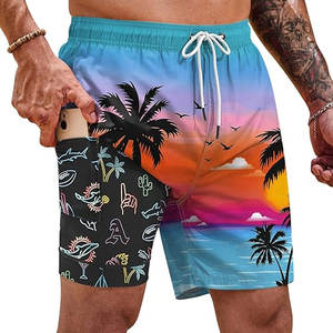 กางเกงขาสั้นผ้าใบผ้าฝ้ายพิมพ์ลายสำหรับผู้ชายอินเทรนด์ลำลองดีไซน์หลากสีระบายอากาศได้ดีเป็นมิตรกับสิ่งแวดล้อม - Product Image 1