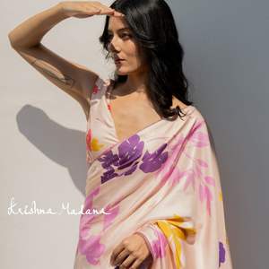 Saree en lin lourd pour femmes de créateur pour la saison des mariages Fabricant indien Dernier sari en soie Design - Product Image 5