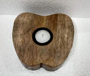 Manufacturer-Handmade Wooden Apple-Shaped <b>Tea</b> <b>Light</b> Candle Stand for <b>Christmas</b> Home Decoration Elegant Wood Candle Holder - Product Image 3