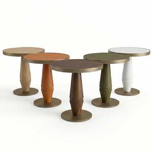 Mesa Redonda Moderna para Restaurante con Tapa de Vidrio y Base de Pedestal Metálico, Diseño Contemporáneo para Espacios Comerciales de Comedor - Product Image 6