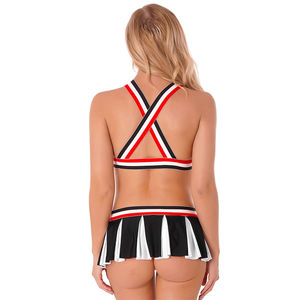 Uniforme de cheerleading confortable en tissu extensible imprimé pour les équipes scolaires de jeunes |   Ensemble de tenue de cheerleading pour filles de haute qualité, personnalisé - Product Image 2