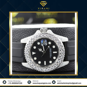 Haute Qualité Automatique De Luxe En Acier Inoxydable Montre VVS Clarté Diamant 40mm ODM Business Supply Indien Nouvelle Pièce De Bande Dessinée - Product Image 3