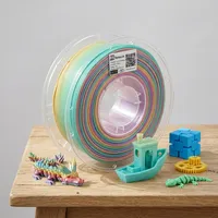 Filament PLA Soie Arc-en-ciel en Gros 1.75mm 1KG Mat Pastel Plastique pour Imprimante 3D FDM Fournisseur HK