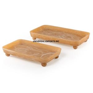 Ensemble de deux plateaux à chocolat en résine Forme rectangulaire Plateau à chocolat fait main Top Vente Nouveau plateau à chocolat - Product Image 1