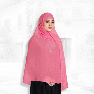 Hiyab de Chifón Fluido con Decoración de Pedrería y Bordes Limpios para un Look Elegante y Modesto en Invierno y para el Día a Día - Product Image 4