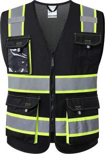 Chalecos reflectantes de seguridad para hombres y mujeres, chaleco de alta visibilidad con bolsillos, tela de malla, ropa de seguridad para la construcción, chaleco para el trabajo - Product Image 5