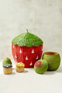 New Design Eco-Friendly Water Hyacinth Mini Olive Pot <b>Storage</b> Basket <b>for</b> Candy Cake Kid Toys OEM in Vietnam - Product Image 2