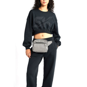 Sweat-shirts courts unis pour femmes, style streetwear, tendance et oversize, de fabricant de haute qualité - Product Image 3