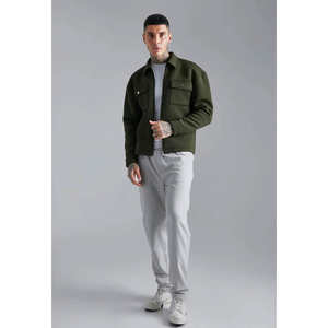 Men's Casual Summer Shirts Breathable Elastic LONG Sleeve Buckle Single Breasted <b>Yarn</b> Dyed in Black and White - Product Image 4