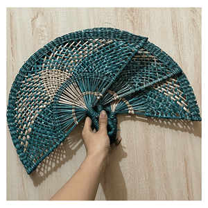 Straw Seagrass Hand <b>Fan</b> Natural straw seagrass hand <b>fan</b> for cultural décor events and <b>personal</b> cooling Vietnam - Product Image 1