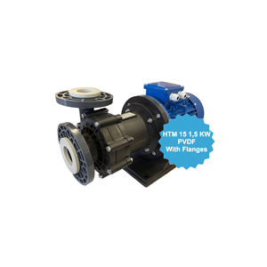Pompe centrifughe a trascinamento magnetico modello h215 PVDF con motore 1,5kw e flange water ump - Product Image 1
