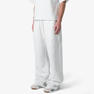 Fábrica personalizada pantalones de chándal hombres 500 GSM peso pesado Joggers algodón polar de gran tamaño pierna ancha holgado OEM Streetwear proveedor a granel - Product Image 4