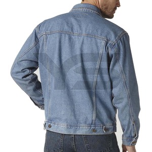 Veste en jean décontractée de haute qualité pour hommes, nouveau style tendance, décoration à boutons, fourrure, logo personnalisé imprimé, traitement par revêtement de tissu OEM - Product Image 3