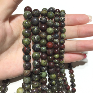 Cuentas de Piedra, Cuentas de Piedra de Sangre de Dragón, Hilo de Cuentas de Piedra, Joyería de Piedra, Gema Suelta y Lisa, Collar Curativo, Cristal Natural, Mayorista - Product Image 4