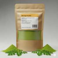 Bubuk tanaman kering Aroma alami yang sangat baik tekstur halus daun Moringa hijau Premium dari India