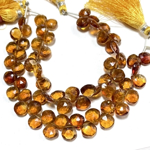 Citrine facettes coeur forme Briolette perles pierres précieuses naturelles perles en pierre fournitures de perles en gros - Product Image 4