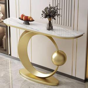 Table console moderne en métal de qualité supérieure avec un design élégant pour l'entrée, le salon ou le couloir déco - Product Image 2