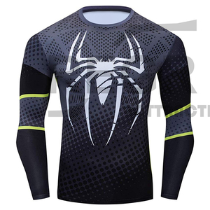 Sport Shirt Rash Guard Bjj Fabric Custom Free Design Long Sleeve Plain Polyester Wholesale <b>Men</b> Sublimation Customised OEM Gsm - Product Image 1