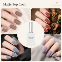Top Coat Mat Givré Ultra Résistant Effet Daim Vernis à Ongles Gel Transparent Qualité Salon pour Manucure