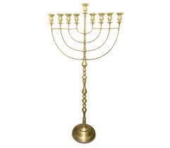 Traditional Style Brass Menorah Candle Holder Jewish Hanukkah <b>Lamp</b> Decorative Candle Stand Home Decor - Product Image 3