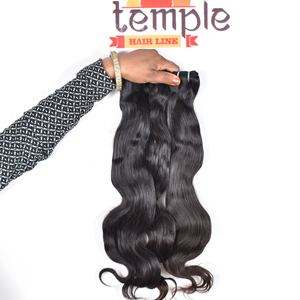 Natural 100% máquina doble trama color indio tejido negro mujeres paquete barato onda profunda cutícula alineada extensiones de cabello humano - Product Image 3