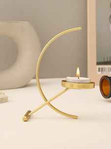 Portavelas Moderno de Metal Dorado en Forma de Estrella, Centro de Mesa para Bodas, Decoración de Hogar de Lujo, Artículo de Arte Único, Regalo - Product Image 6