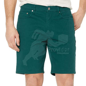 กางเกงยีนส์เอวกลางกางเกงขาสั้นสำหรับผู้ชายกางเกงขาสั้นผ้าคอตตอนสีทึบดีไซน์แบบกำหนดเองสไตล์ล่าสุด - Product Image 2