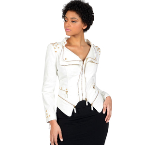 Veste de moto d'hiver populaire, style gothique, coupe ajustée, rivets, fermeture éclair, qualité supérieure, élégante, tendance, vêtements de moto - Product Image 4