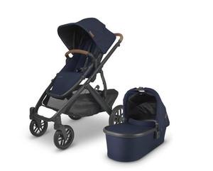 Poussette convertible de qualité V2 avec cadre en bois, design pliable, système simple à double, nacelle et siège pour tout-petit - Product Image 2